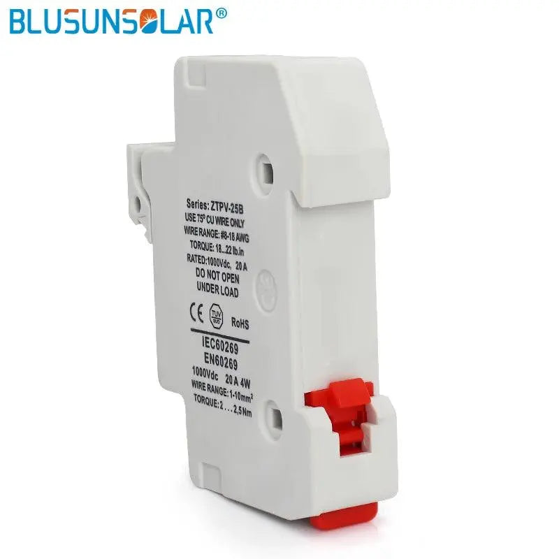 20 Sets/lot Solar PV Fuse Holder with 10/12/15/20A PV Solar Fuse 1000VDC 10x38 GPV BX0234/6 - electrical center b2c