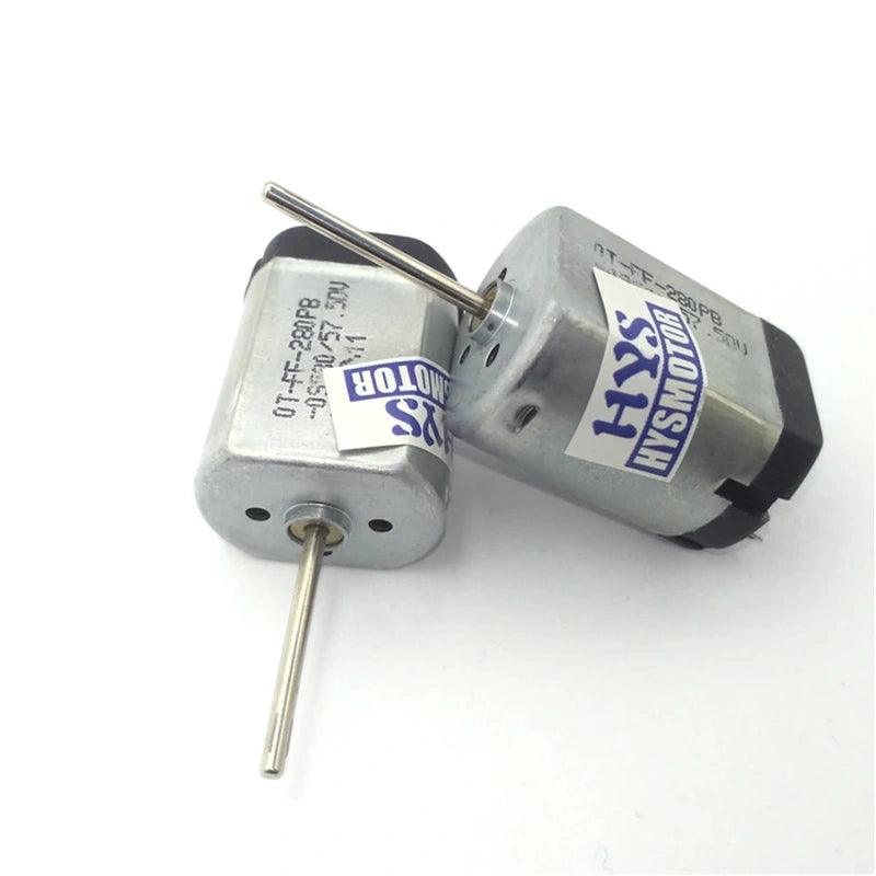 6pcs Long Shaft Length 22mm Motor 280 High Speed DC 6V 12V 1650rpm 3300rpm Moter Low Noise DIY Technology Model Car Fan FF-280PB