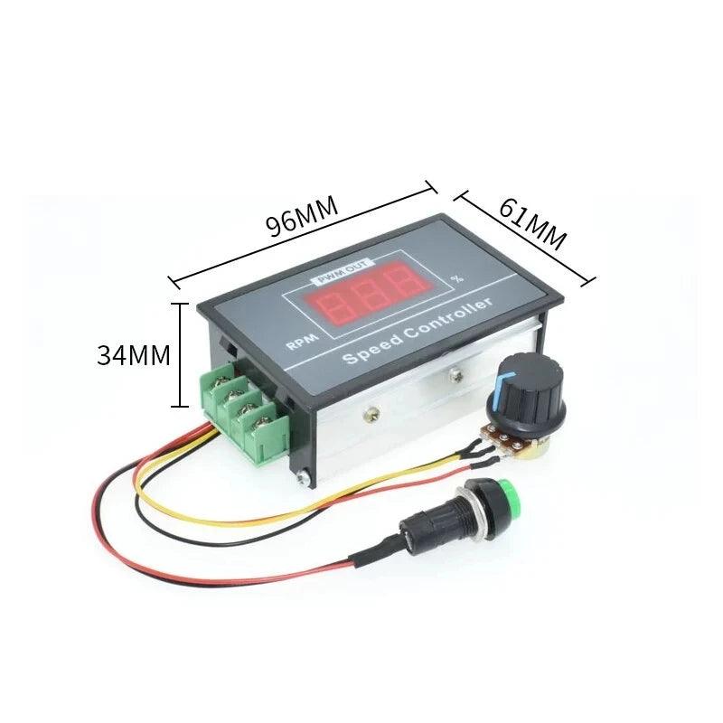 6V 12V 24V 36V 48V DC Motor Controller Digital LED Display PWM Speed Pause Start DC 6V-60V 30A Control Potentiometer Switch