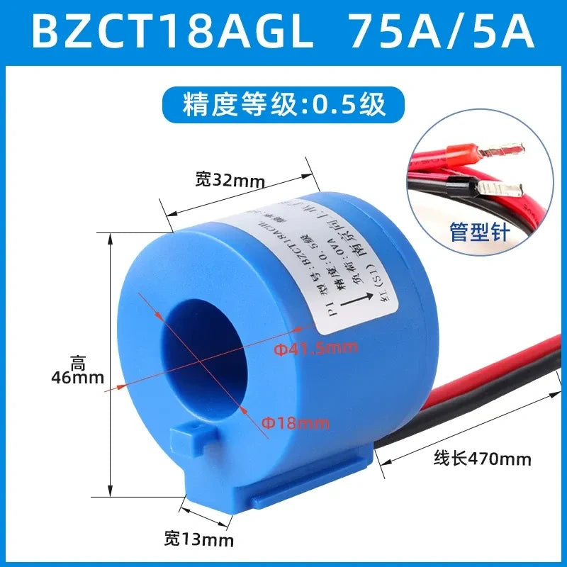 current transformer,BZCT18,BH0.66 CT,mini current transformer,1 turn current transformer,75a/5a 3 phase CT,0.5 class current transformer