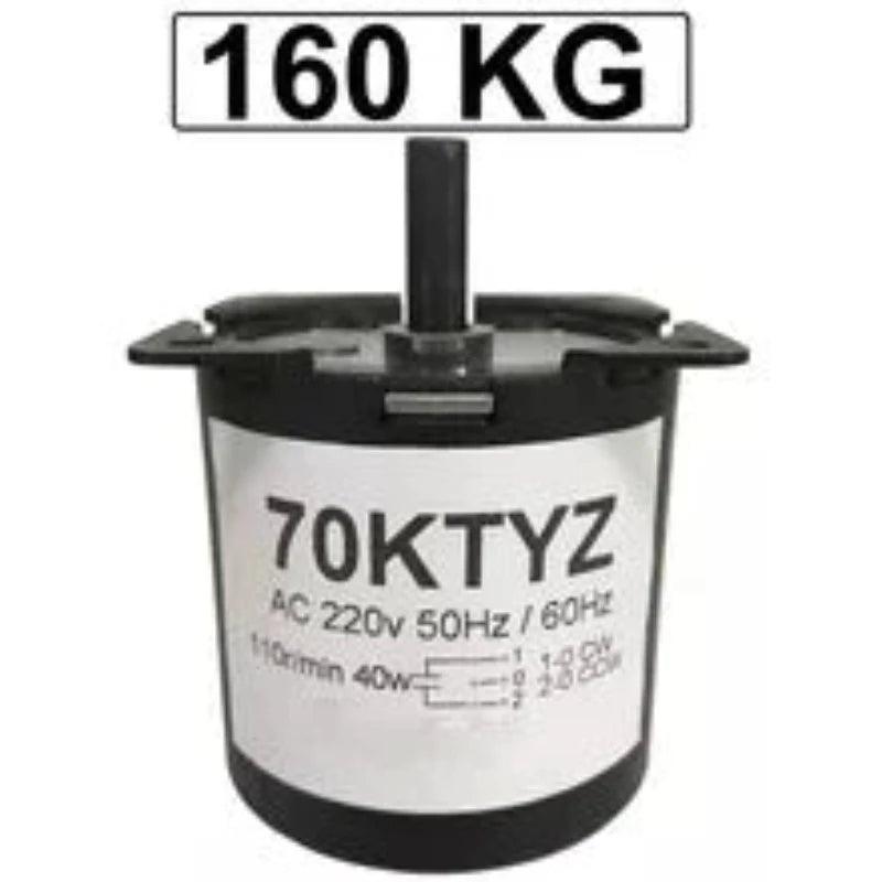 70KTYZ High Torque 160KG 40W AC 220V Permanent Magnet Synchronous Motor CW/CCW Metal Geared Slow Speed Motor 2.5 To 110RPM