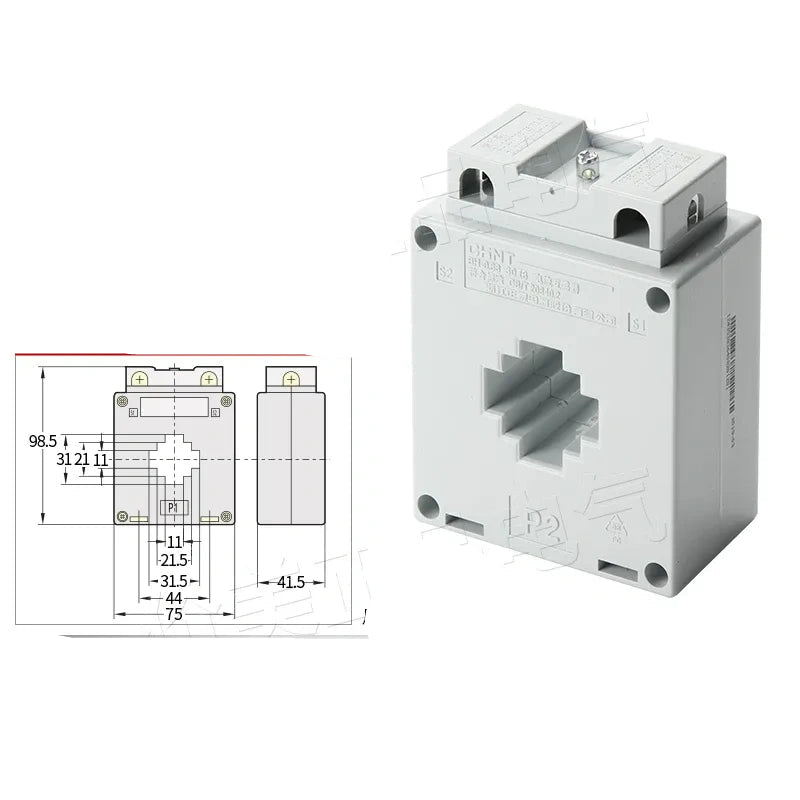 chint bh-0.66 current transformer,0.2 class high precision ct,current transducer 75/5A 0.2Class 1 Primary Turn for ???49kW Motor,