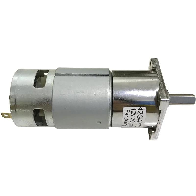 775 Gear Motor 12V 24V DC Reducer Speed Motor 10-600RPM PWM High Torque 25W 60KGF.CM