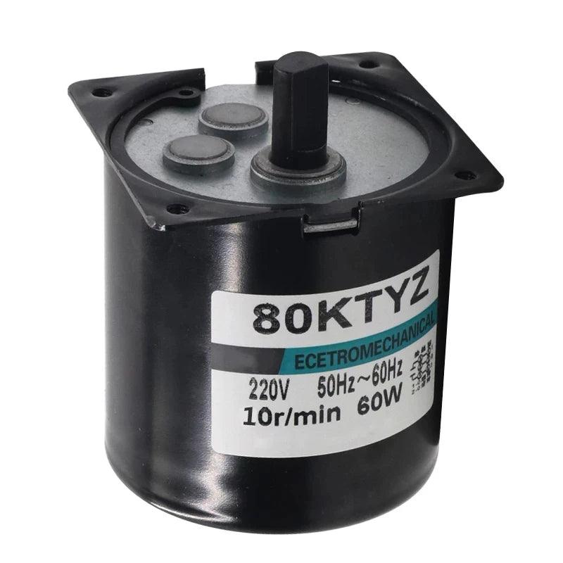 80KTYZ AC 60W Permanent Magnet Synchronous Motor 220V 5rpm -110rpm High Torque 137KG Slow Speed Machine Motor Small Engine