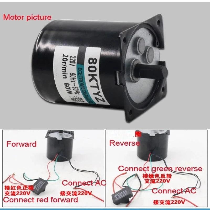 80KTYZ AC Motor 220V 5rpm -110rpm Motor 60W Permanent Magnet Synchronous Motor With Bracket