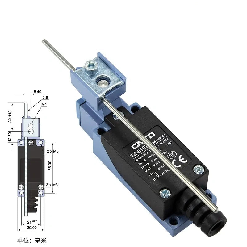 CNTD TZ-8107 Limit Switch ,Travel Limit Switch ,Industrial Micro Switch 