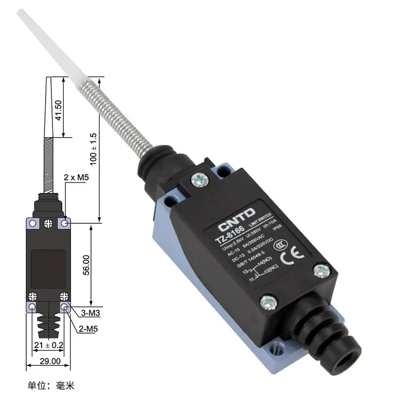 CNTD TZ-8166 Limit Switch ,Travel Limit Switch ,Industrial Micro Switch 