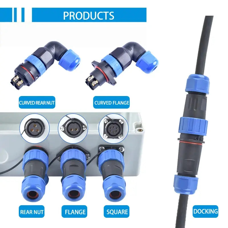 LD Series IP68 Waterproof Connector Male Plug & Female Socket 2/3/4/5/6/7/9 Pin Panel Mount Wire Cable Connector Aviation Plug electrical center b2c,aviation connector,ip68 waterproof cable connector