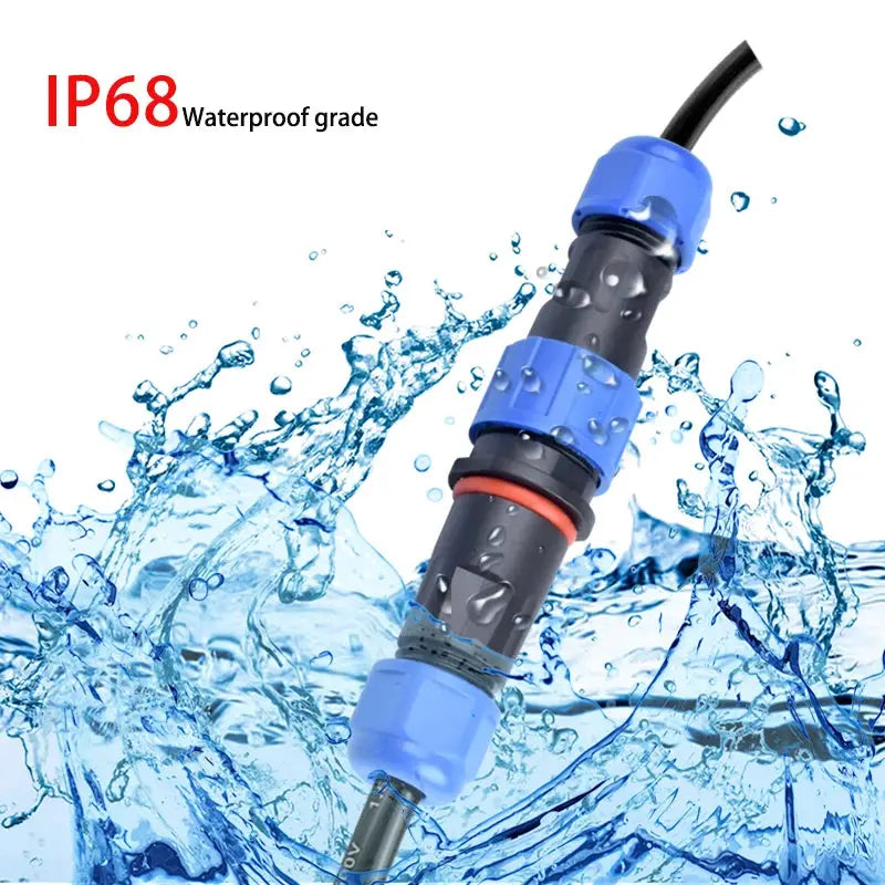 LD Series IP68 Waterproof Connector Male Plug & Female Socket 2/3/4/5/6/7/9 Pin Panel Mount Wire Cable Connector Aviation Plug electrical center b2c,aviation connector,ip68 waterproof cable connector