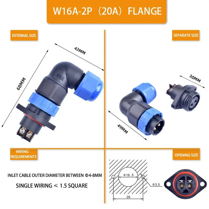 LD Series IP68 Waterproof Connector Male Plug & Female Socket 2/3/4/5/6/7/9 Pin Panel Mount Wire Cable Connector Aviation Plug - electrical center b2c