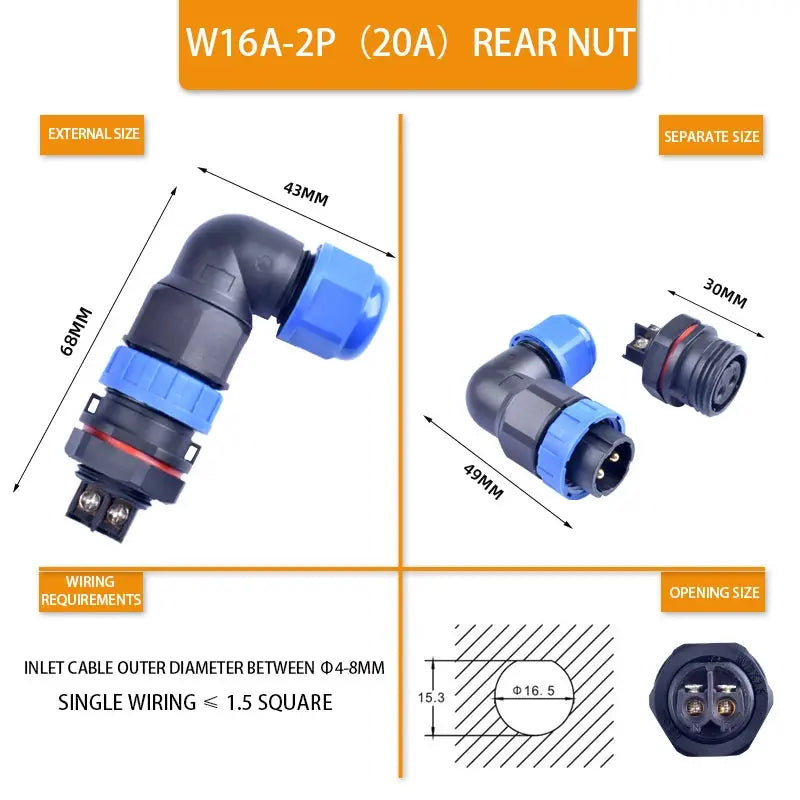 LD Series IP68 Waterproof Connector Male Plug & Female Socket 2/3/4/5/6/7/9 Pin Panel Mount Wire Cable Connector Aviation Plug - electrical center b2c