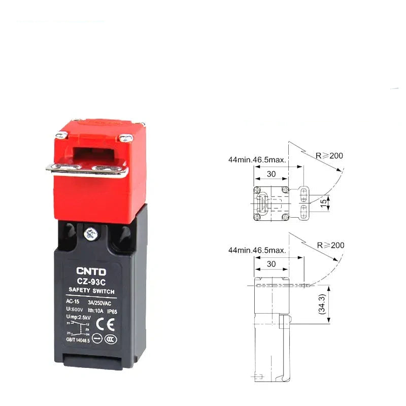 CNTD CZ-93CPM01 Safety Switch ,1NO1NC M20 Key Interlock Switch with k1 key,Safety Door Limit Switch