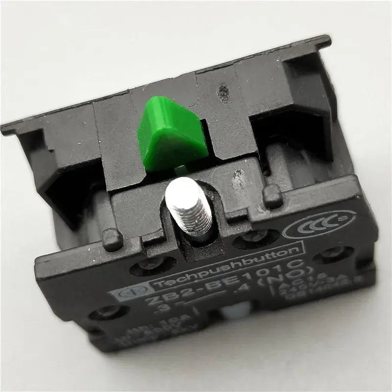 22mm Momentary XB2-BW3361 Round Push Button Switch with LED Light 1NO 24V/AC220V/AC380V Green,Red,Yellow,Blue ZB2-BE101C - electrical center b2c