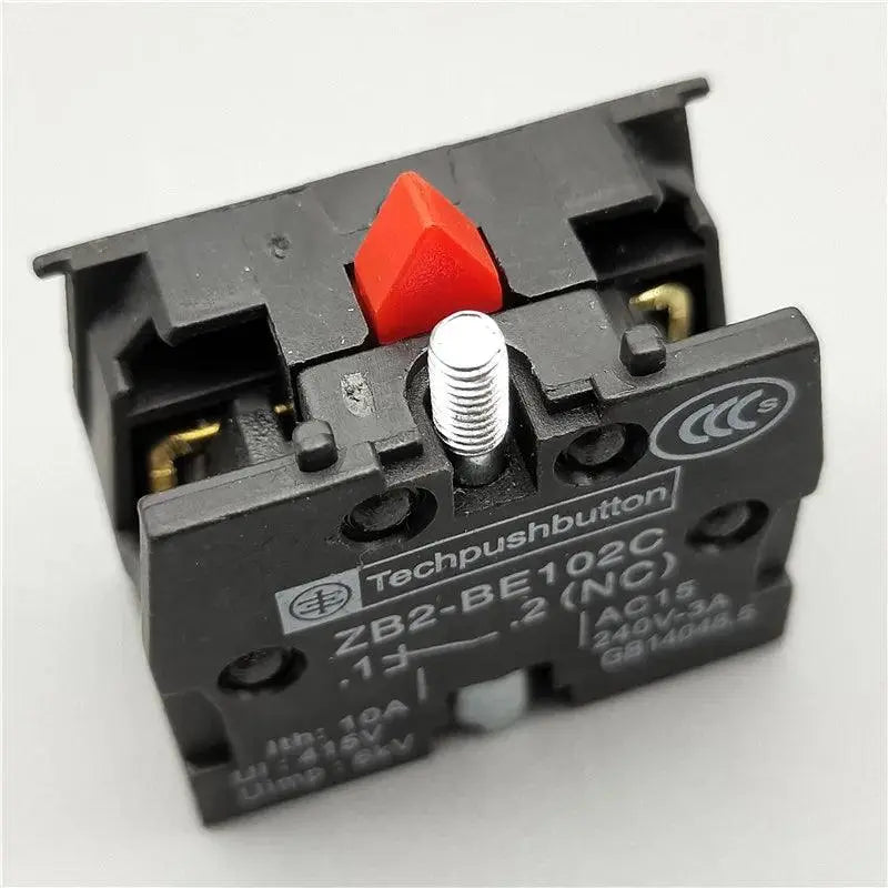 22mm Momentary XB2-BW3361 Round Push Button Switch with LED Light 1NO 24V/AC220V/AC380V Green,Red,Yellow,Blue ZB2-BE101C - electrical center b2c