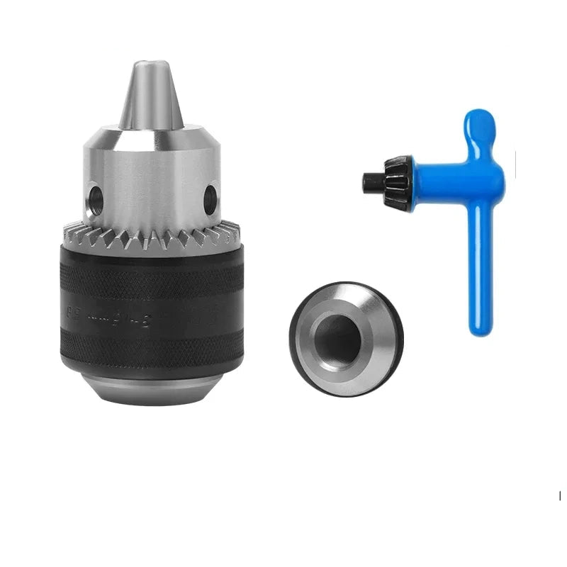 key locking design drill chuck, key type steel drill chuck Clamping Capacity 3-16mm, all metal heavy duty chuck Mount Type B18