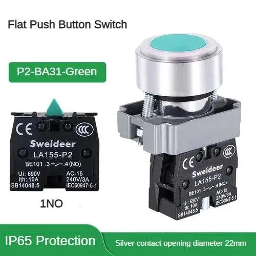 22mm Waterproof Buttons Switch START STOP  BA31/BA42 2/3 Way Emergency BD21/BD33 Momentary Latching Turn on Off  for Electric - electrical center b2c