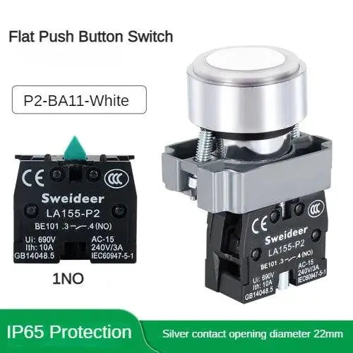 22mm Waterproof Buttons Switch START STOP  BA31/BA42 2/3 Way Emergency BD21/BD33 Momentary Latching Turn on Off  for Electric - electrical center b2c