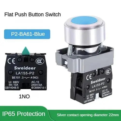 22mm Waterproof Buttons Switch START STOP  BA31/BA42 2/3 Way Emergency BD21/BD33 Momentary Latching Turn on Off  for Electric - electrical center b2c