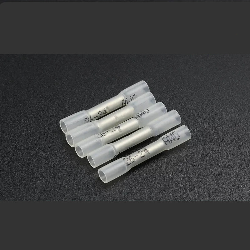 0.2-0.35mm heat shrink butt connector, waterproof wire splice terminal, BHT0.5 butt terminal 100pcs/lot,  AWG26-24 wire connector