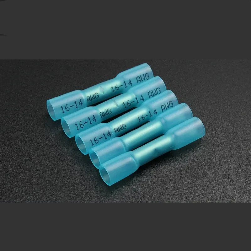1.5-2.5mm heat shrink butt connector, waterproof wire splice terminal, BHT2 butt terminal 100pcs/lot,  AWG16-14 wire connector