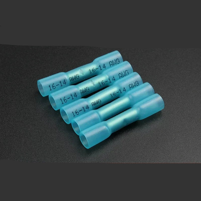 1.5-2.5mm heat shrink butt connector, waterproof wire splice terminal, BHT2 butt terminal 50pcs/lot,  AWG16-14 wire connector