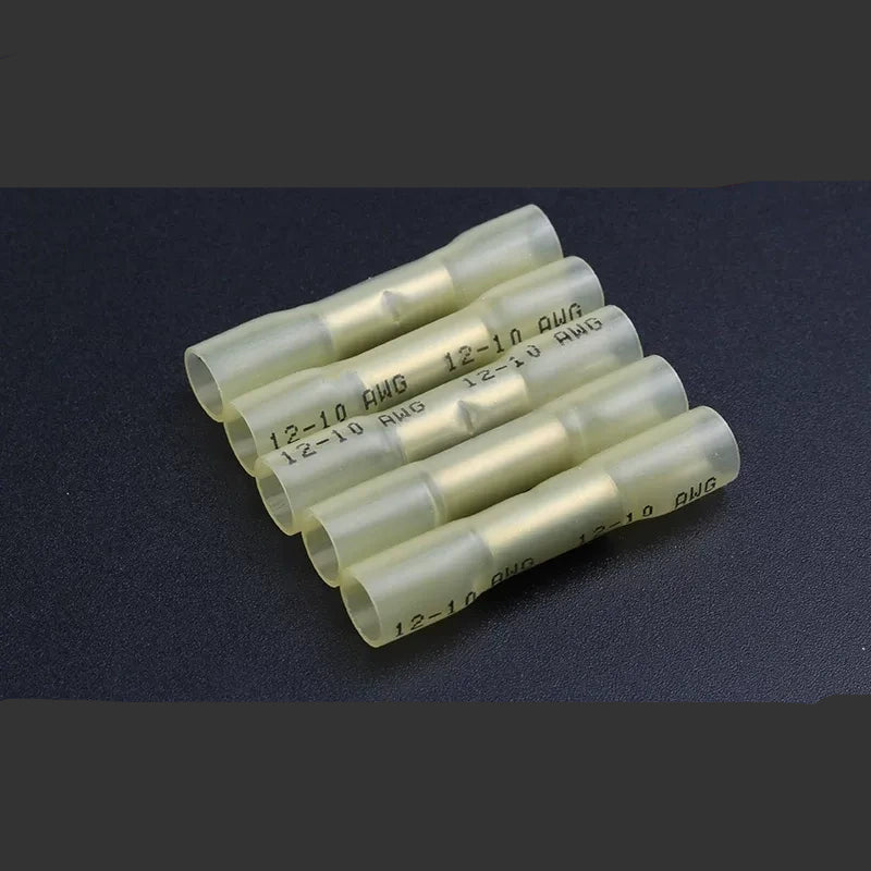5.5mm heat shrink butt connector, waterproof wire splice terminal, BHT5.5 butt terminal 100pcs/lot,  AWG12-10 wire connector