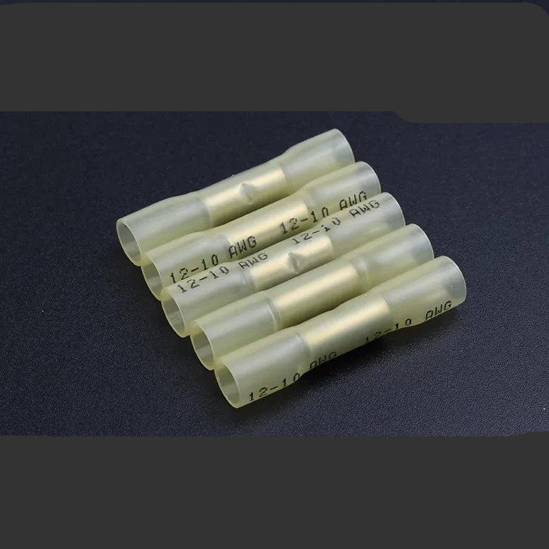 5.5mm heat shrink butt connector, waterproof wire splice terminal, BHT5.5 butt terminal 20pcs/lot,  AWG12-10 wire connector
