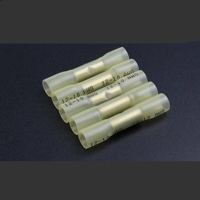 5.5mm heat shrink butt connector, waterproof wire splice terminal, BHT5.5 butt terminal 50pcs/lot,  AWG12-10 wire connector