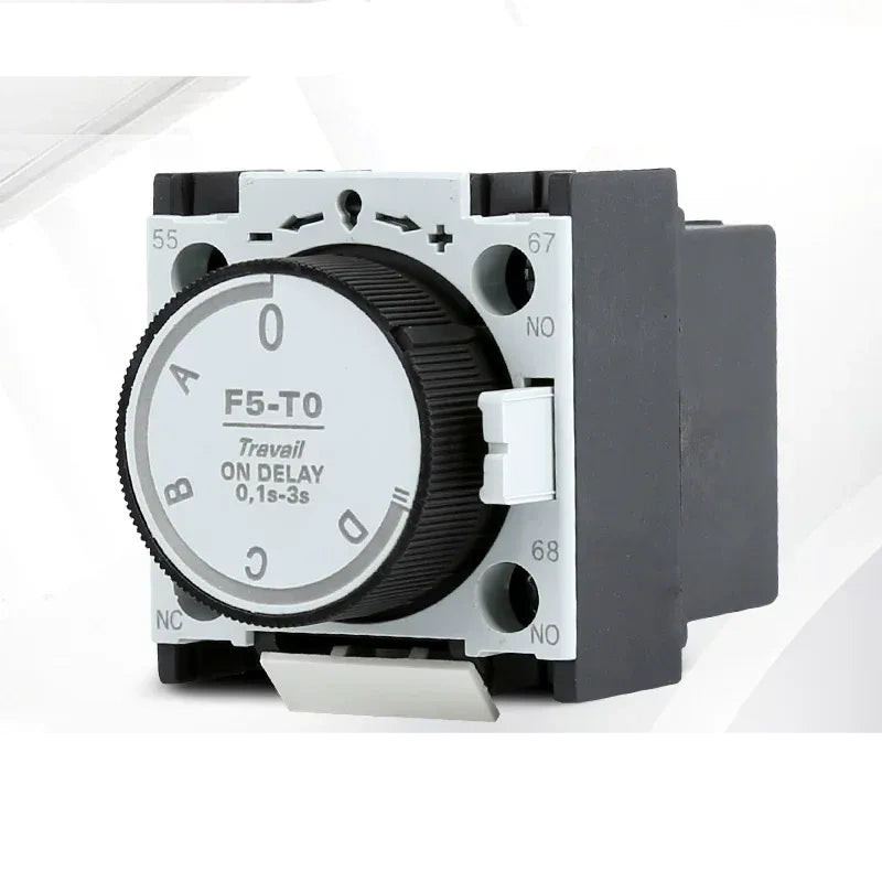 CHNT F5-t0  Auxiliary Contact ,F5 Air Delay Head Fit CJX2 AC Contactor, F5-T0/T2: Power-on Delay