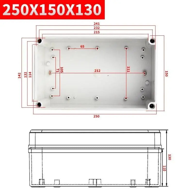 IP67 electronic plastic box project box for outdoor ABS electrical projects Electronic enclosure outdoor waterproof box - electrical center b2c