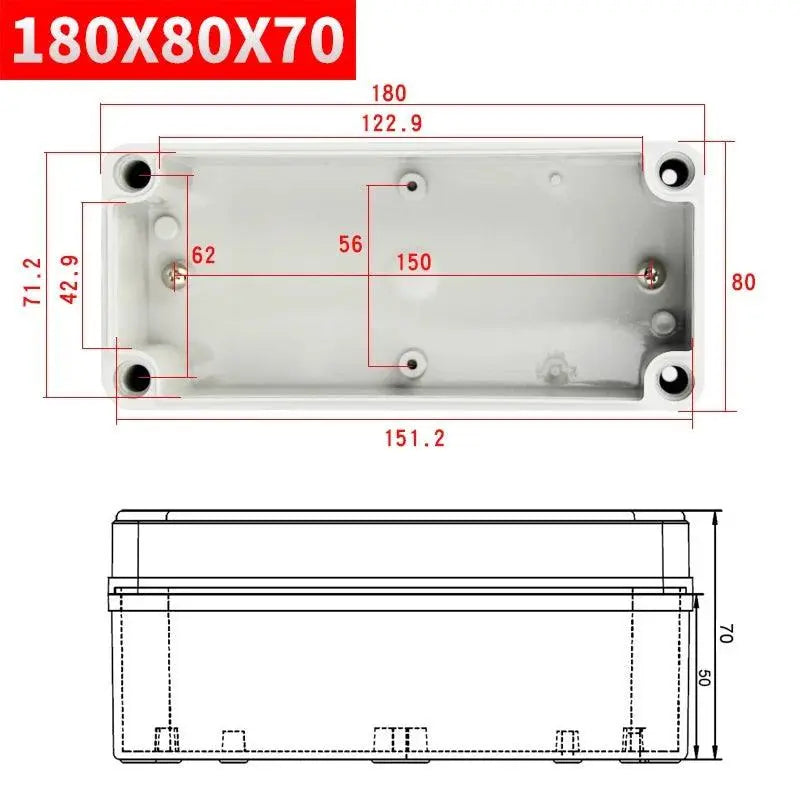 IP67 electronic plastic box project box for outdoor ABS electrical projects Electronic enclosure outdoor waterproof box - electrical center b2c