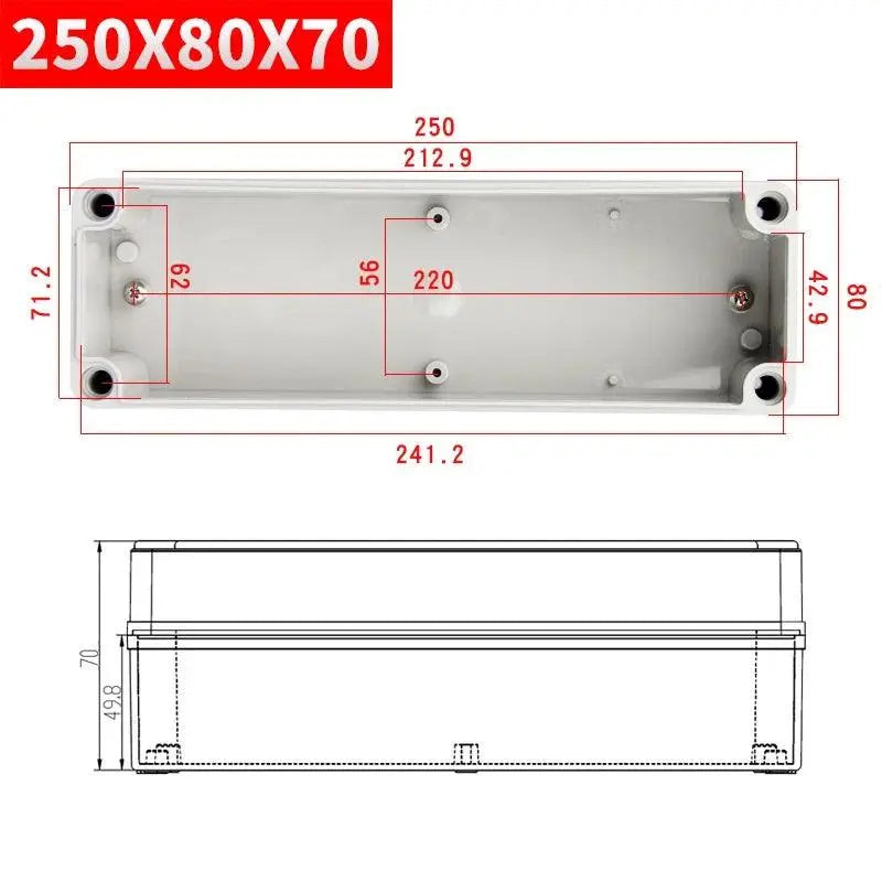 IP67 electronic plastic box project box for outdoor ABS electrical projects Electronic enclosure outdoor waterproof box - electrical center b2c