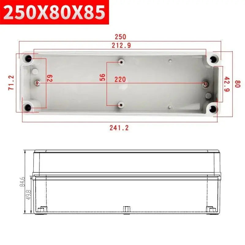 IP67 electronic plastic box project box for outdoor ABS electrical projects Electronic enclosure outdoor waterproof box - electrical center b2c