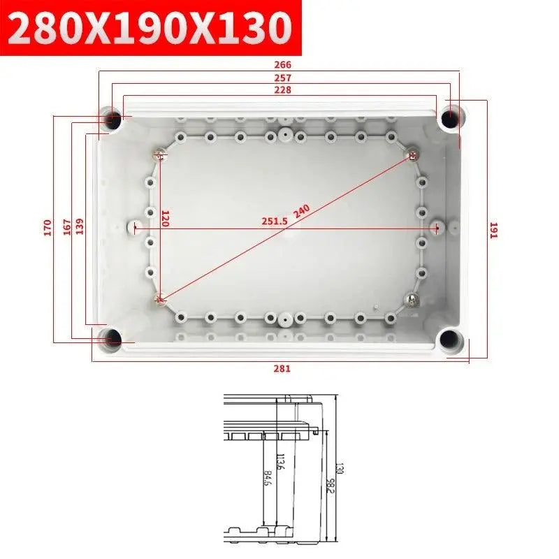 IP67 electronic plastic box project box for outdoor ABS electrical projects Electronic enclosure outdoor waterproof box - electrical center b2c