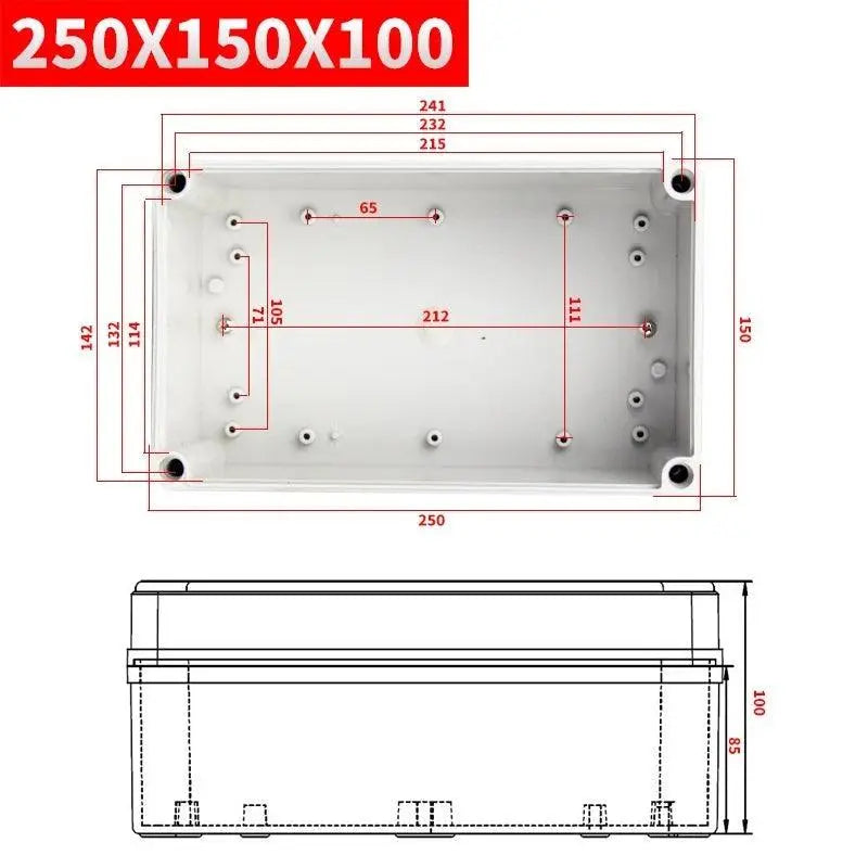 IP67 electronic plastic box project box for outdoor ABS electrical projects Electronic enclosure outdoor waterproof box - electrical center b2c