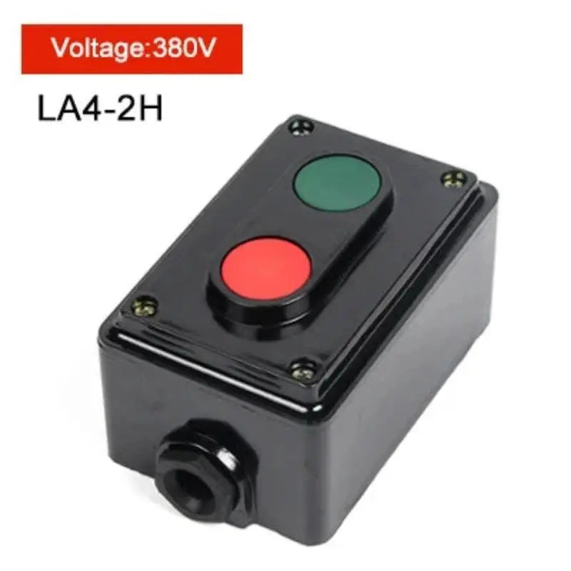 LA4-2H 3H instantaneous reset start stop switch machine tool appliance dual control switch button box two key drill switch - electrical center b2c