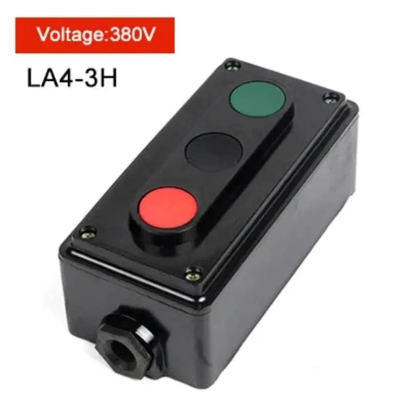 LA4-2H 3H instantaneous reset start stop switch machine tool appliance dual control switch button box two key drill switch - electrical center b2c