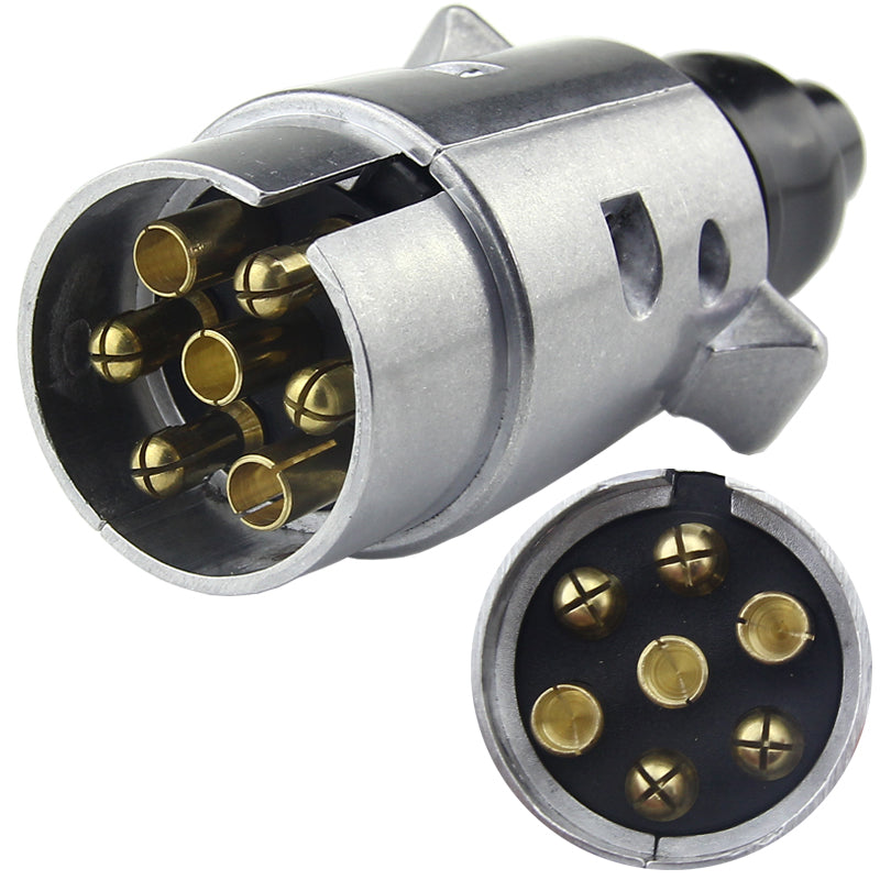European Standard Seven-core Trailer Power Plug Socket European Style 7-pin Trailer Pickup Truck RV Adapter Connector