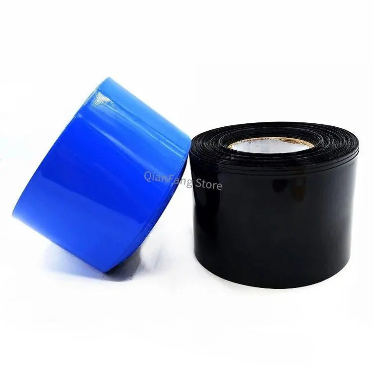 PVC Heat Shrink Tube 130mm Width Blue Multicolor Shrinkable Cable Sleeve Sheath Pack Cover for 18650 Lithium Battery Film Wrap - electrical center b2c