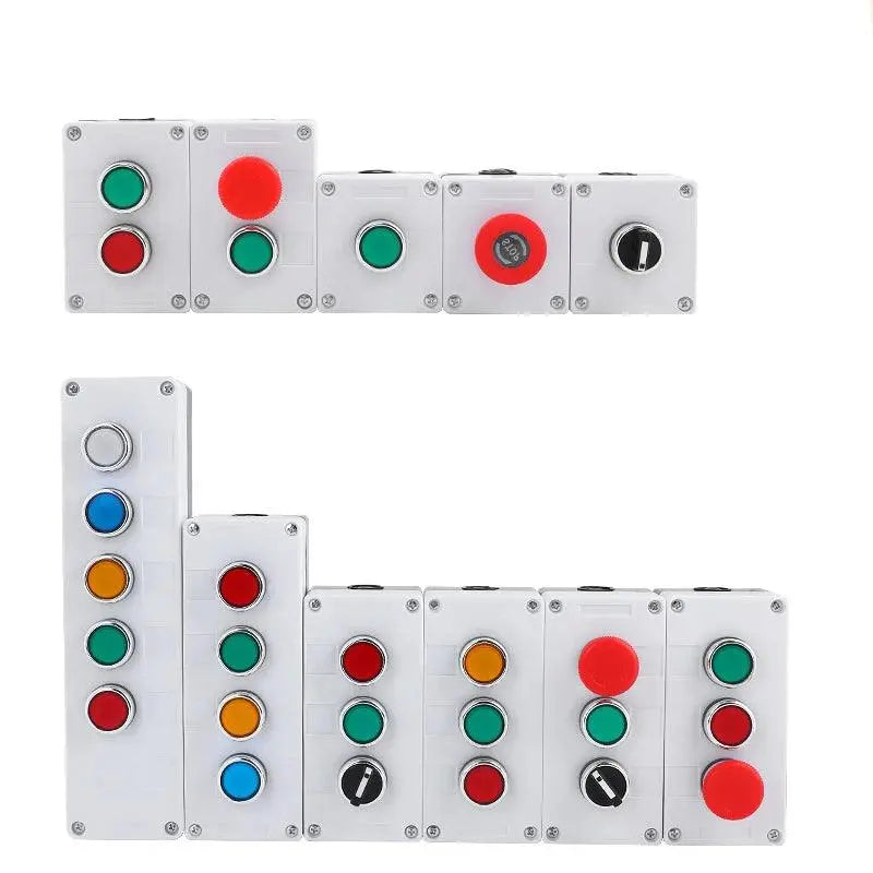 Push button switch control box emergency stop button indicating plastic electrical box spring hand-held self-starting waterproof - electrical center b2c