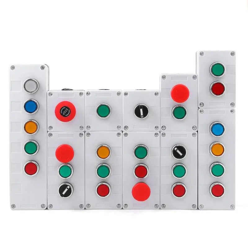 Push button switch control box emergency stop button indicating plastic electrical box spring hand-held self-starting waterproof - electrical center b2c