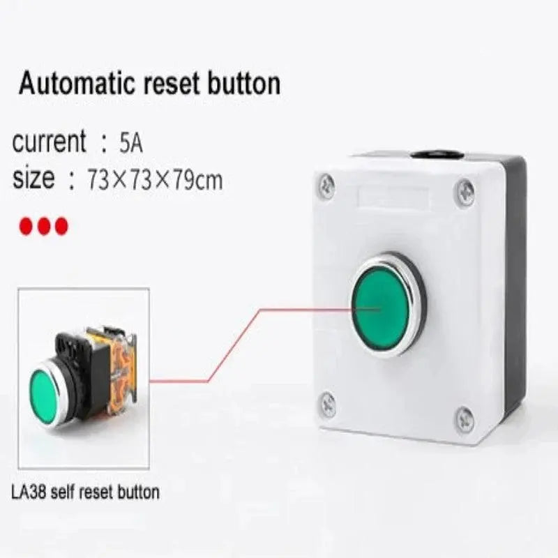 Push button switch control box emergency stop button indicating plastic electrical box spring hand-held self-starting waterproof - electrical center b2c