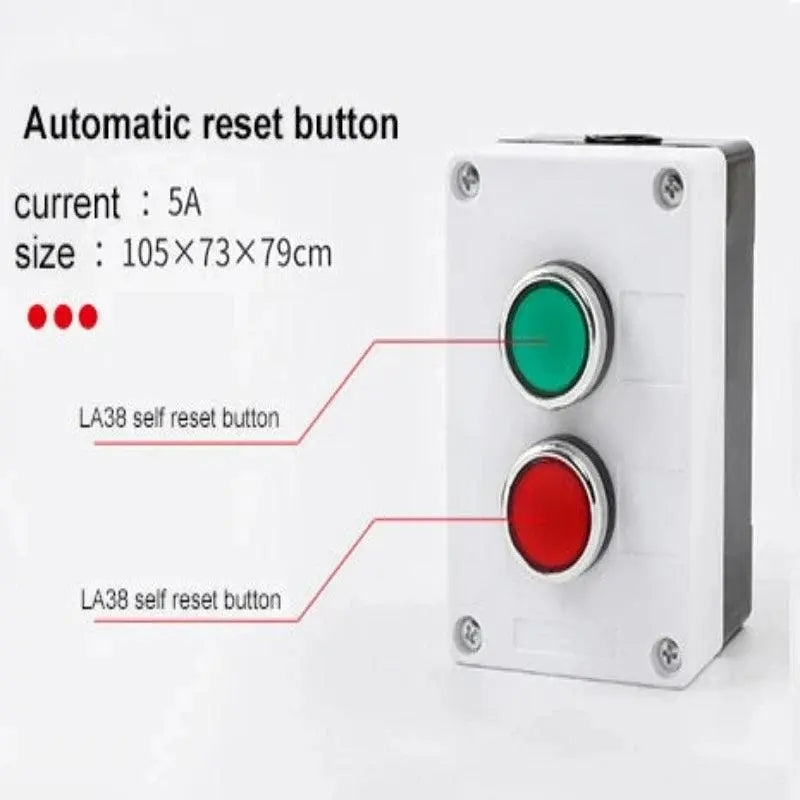 Push button switch control box emergency stop button indicating plastic electrical box spring hand-held self-starting waterproof - electrical center b2c