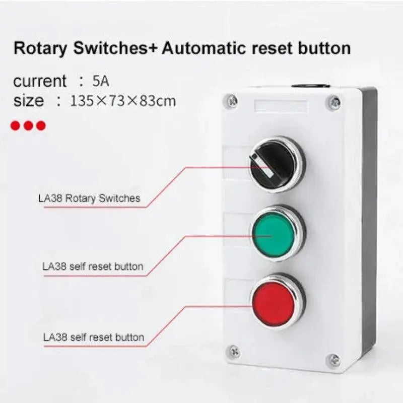 Push button switch control box emergency stop button indicating plastic electrical box spring hand-held self-starting waterproof - electrical center b2c