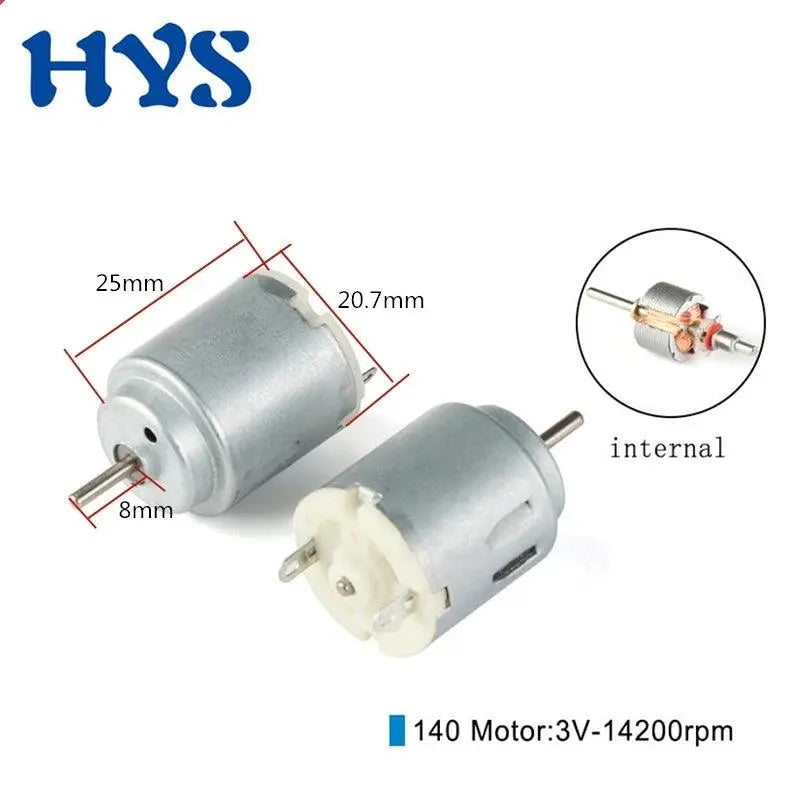 R140 Mico Motor DC 1.5V - 6V High Speed 5000rpm-20000rpm Four-wheel Drive Accessories Hobbies DIY Toy Fan Mini Motors - electrical center b2c