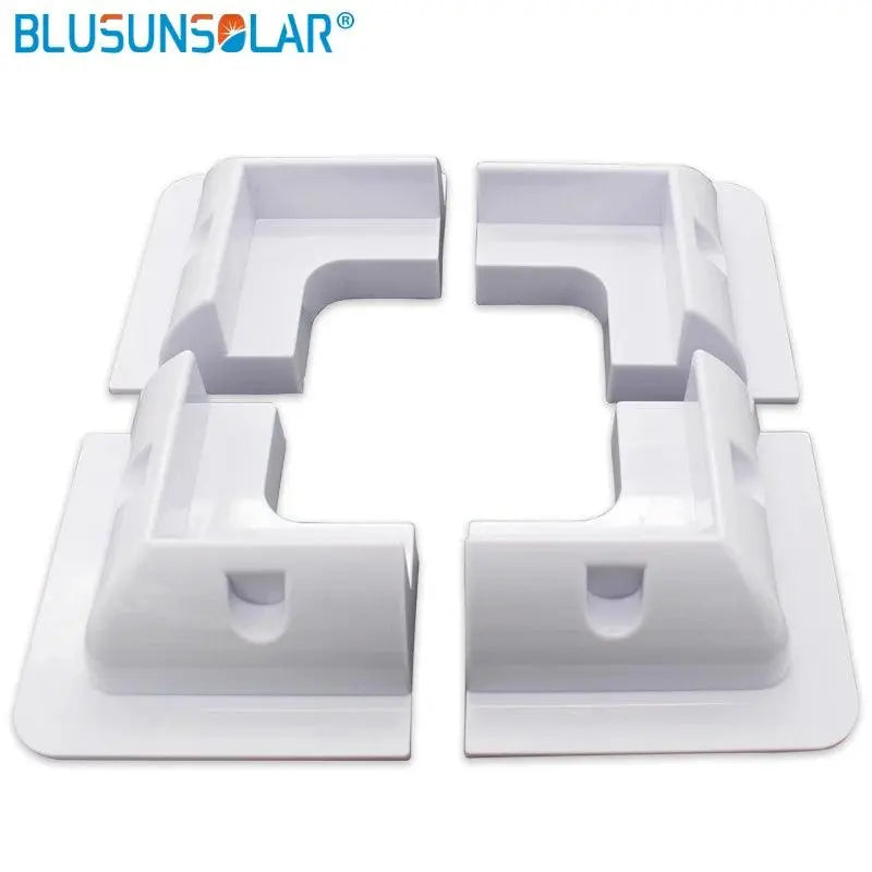 1 Set/lot ABS White Solar Panel Corner Mounting Bracket System 4PCS/SET for Caravan Motorhome RV - electrical center b2c