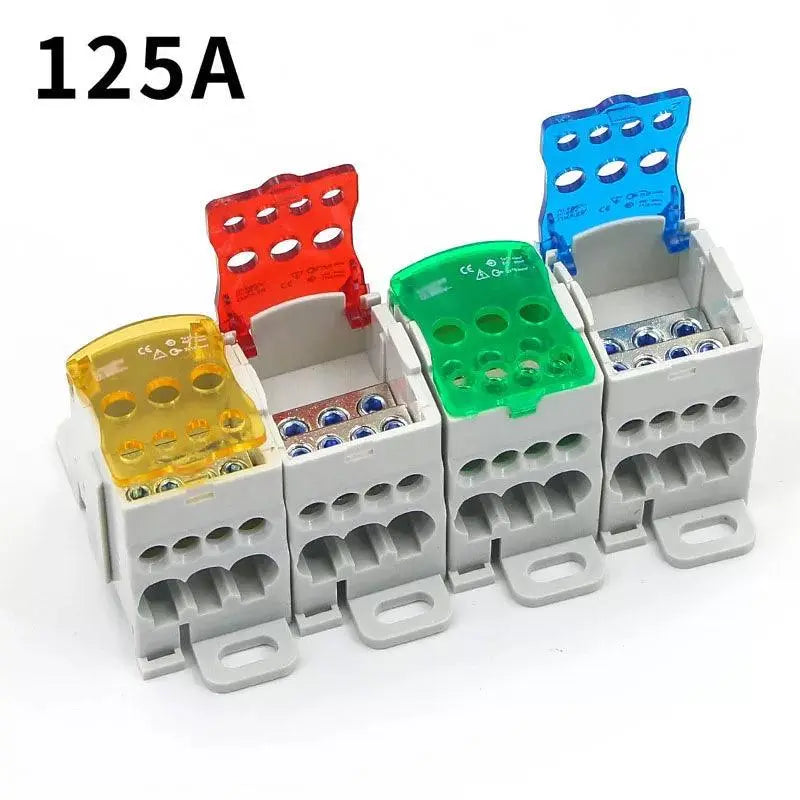 UKK 125A One in multiple-out distribution box Din Rail Terminal Blocks Universal wire connector junction box waterproof - electrical center b2c