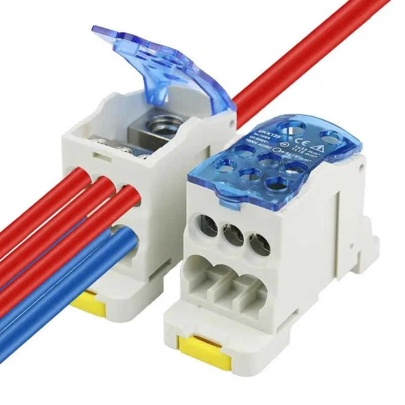 UKK 125A One in multiple-out distribution box Din Rail Terminal Blocks Universal wire connector junction box waterproof - electrical center b2c