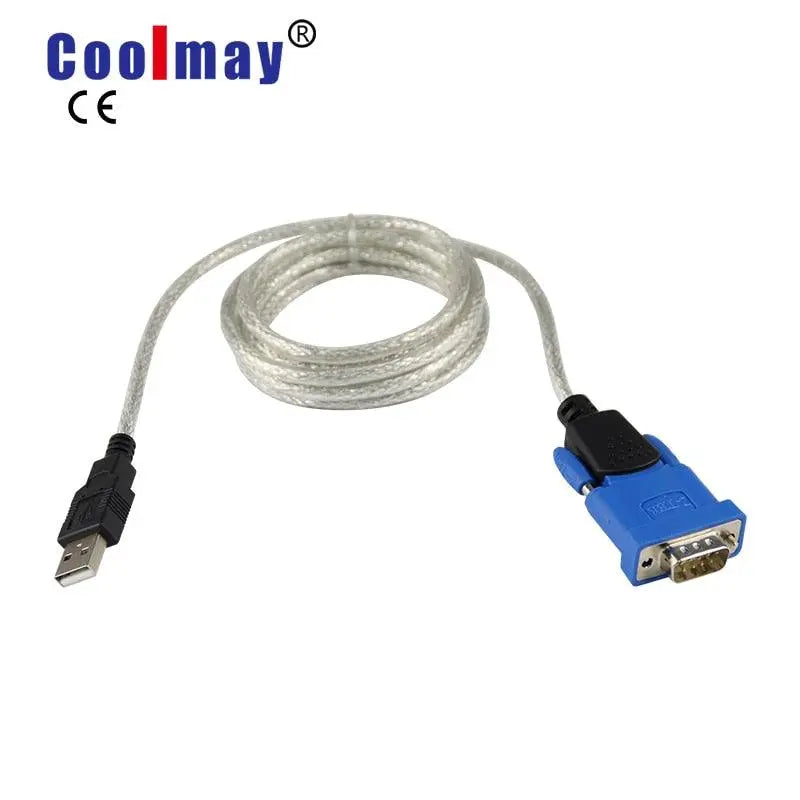 USB to RS232 serial port cable via USB port on computer and coolmay text plc programming line - electrical center b2c