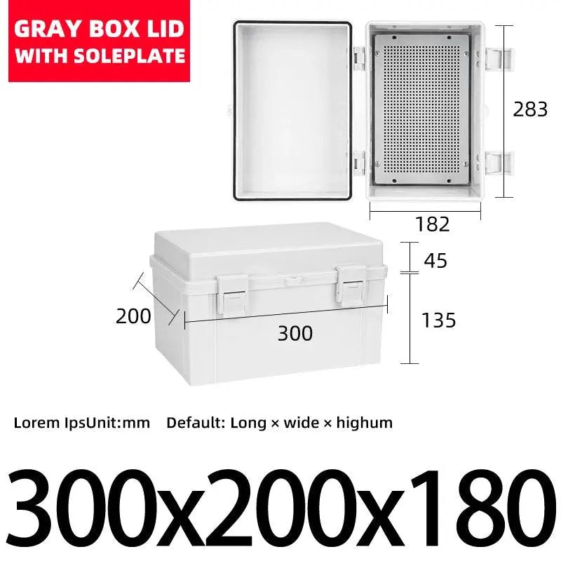 Waterproof Plastic Enclosure With Hasp Electrical Junction Box Outdoor Sealed Switch Power Case Electrical Distribution Boxes - electrical center b2c